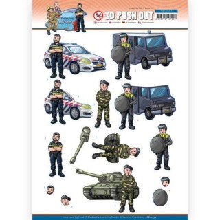 (SB10552)3D Push Out - Yvonne Creations - Big Guys Professions - Police