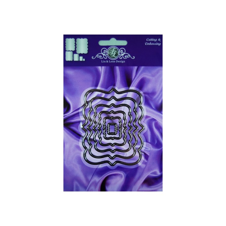 (1201/0003)Lin & Lene Schablone set Rechteck (6st)