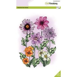 (3004)CraftEmotions clearstamps A5 - Mix summer flowers GB Dimensional stamp