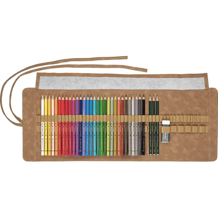 (110030)Pencil FC Polychromos pencil roll 34 pieces