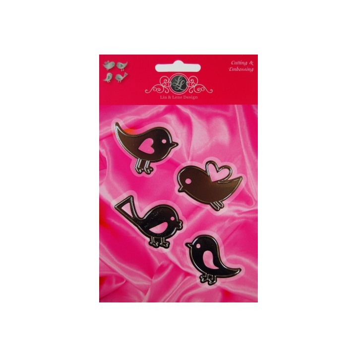 (1201/0009)Lin & Lene stencil - 4 designs-4 birds