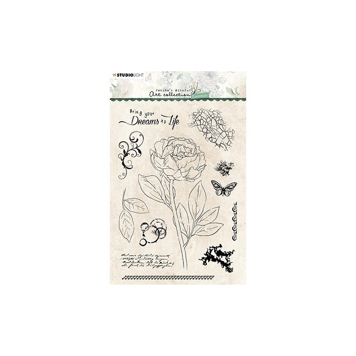 (JMA-ES-STAMP68)Studio light JMA Clear Stamp Peony Essentials nr.68