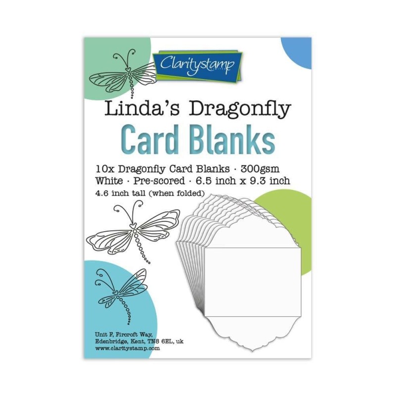 (ACC-CA-31140-XX)LINDA'S DRAGONFLY CARD BLANKS PACK OF 10
