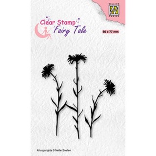 (FTCS031)Nellie's Choice Clear Stamp Fairy Tale, Flower-1