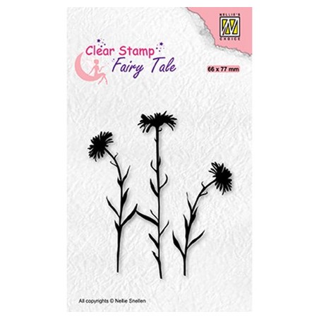 (FTCS031)Nellie's Choice Clear Stamp Fairy Tale, Flower-1