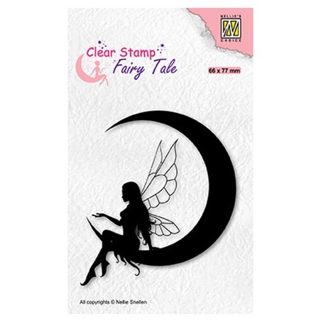(FTCS036)Nellie's Choice Clear Stamp Fairy Tale, Elf on the moon