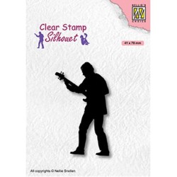 (SIL088)Nellie`s Choice Clearstamp - Teenagers serie, Guitar player
