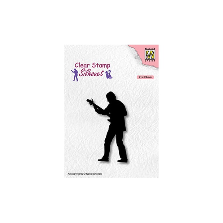 (SIL088)Nellie`s Choice Clearstamp - Teenagers serie, Guitar player