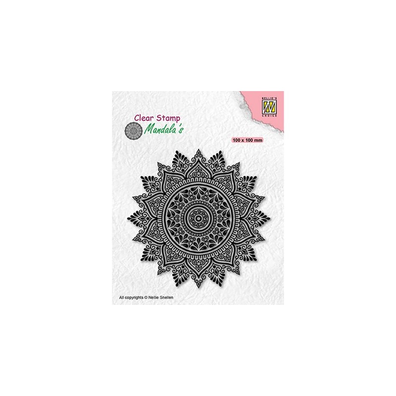 (CSMAN008)Nellie's Choice Clear stamps Mandala Sunflower-2