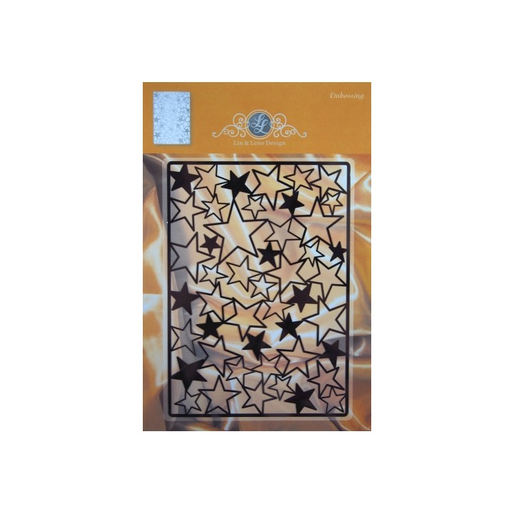 (1201/0023)Lin & Lene pochoir-fond étoiles