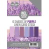 (CDELKG005-A5)6 Shades of Purple Linen Card Stock - A5
