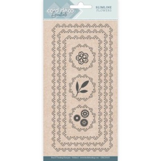 (CDECD0105)Card Deco Essentials - Slimline Dies - Slimline Flowers