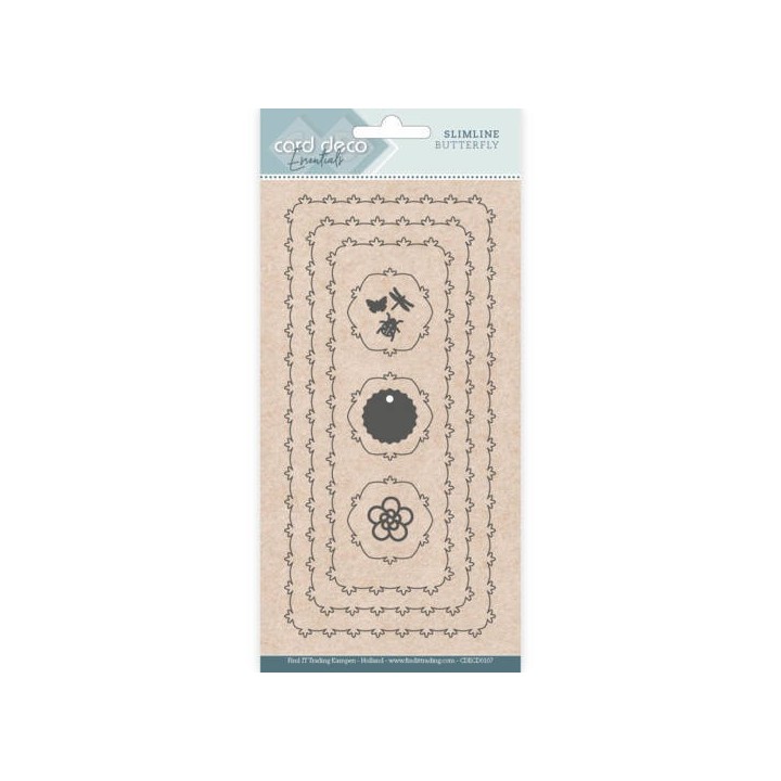 (CDECD0107)Card Deco Essentials - Slimline Dies - Slimline Butterfly