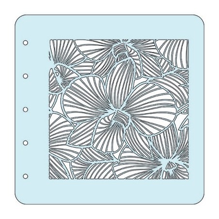 (COLST014)Nellies Choice Stencil Flower-3 - for MSTS001