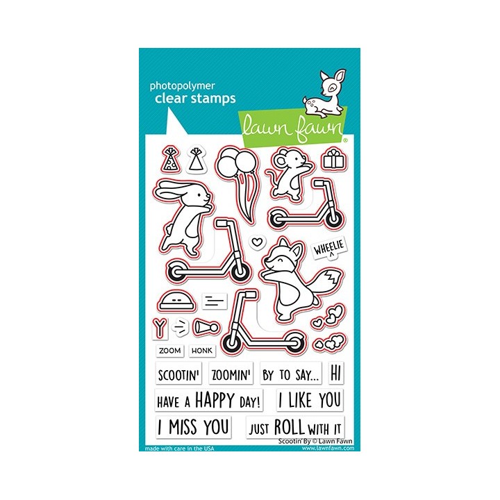 (LF2555)Lawn Fawn Scootin' By Dies