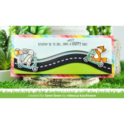 (LF2555)Lawn Fawn Scootin' By Dies