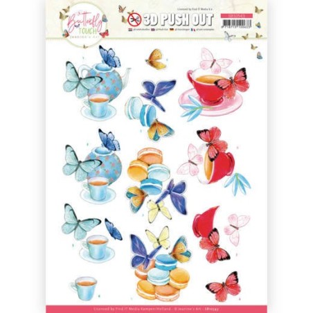 (SB10543)3D Push Out - Jeanine's Art - Butterfly Touch - Blue Butterfly