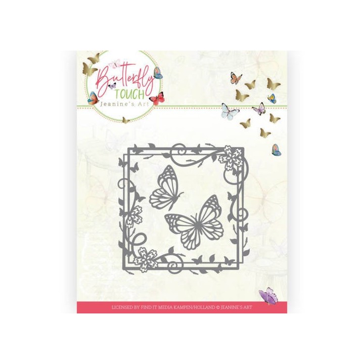 (JAD10122)Dies - Jeanine's Art - Butterfly Touch - Butterfly Square