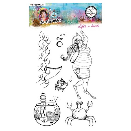 (ABM-SFT-STAMP11)Studio light ABM Clear Stamp Life's a beach So-Fish-Ticated nr.11