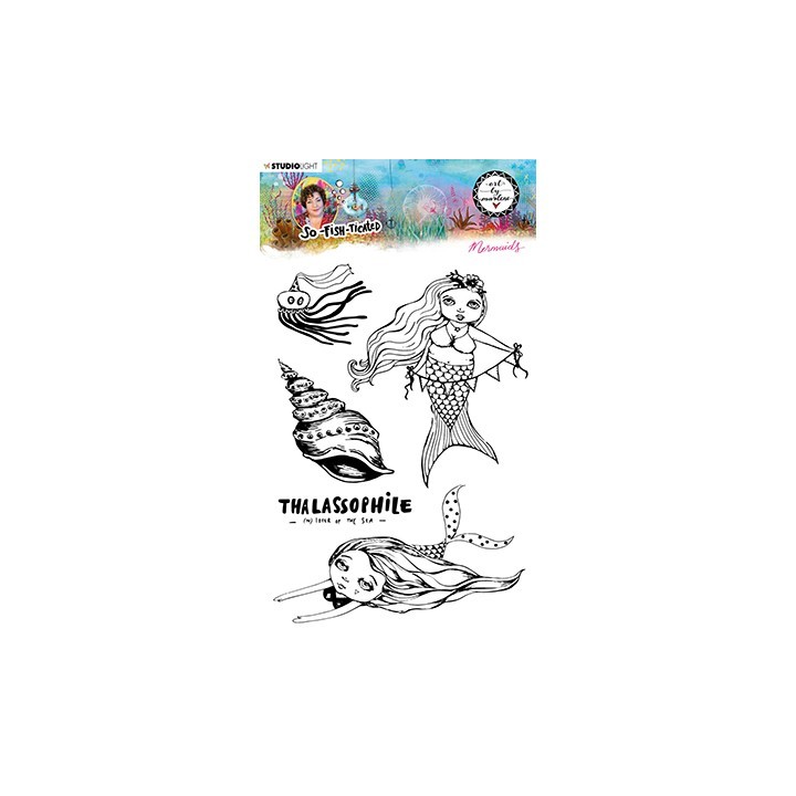 (ABM-SFT-STAMP14)Studio light ABM Clear Stamp Mermaids So-Fish-Ticated nr.14
