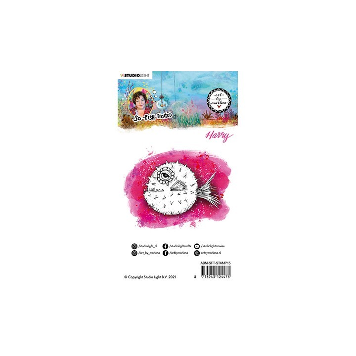 (ABM-SFT-STAMP15)Studio light ABM Cling Stamp Harry (Blowfish) So-Fish-Ticated nr.15