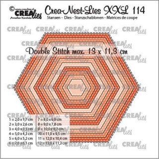 (CLNestXXL114)Crealies Crea-nest-dies XXL Hexagons CLNestXXL114