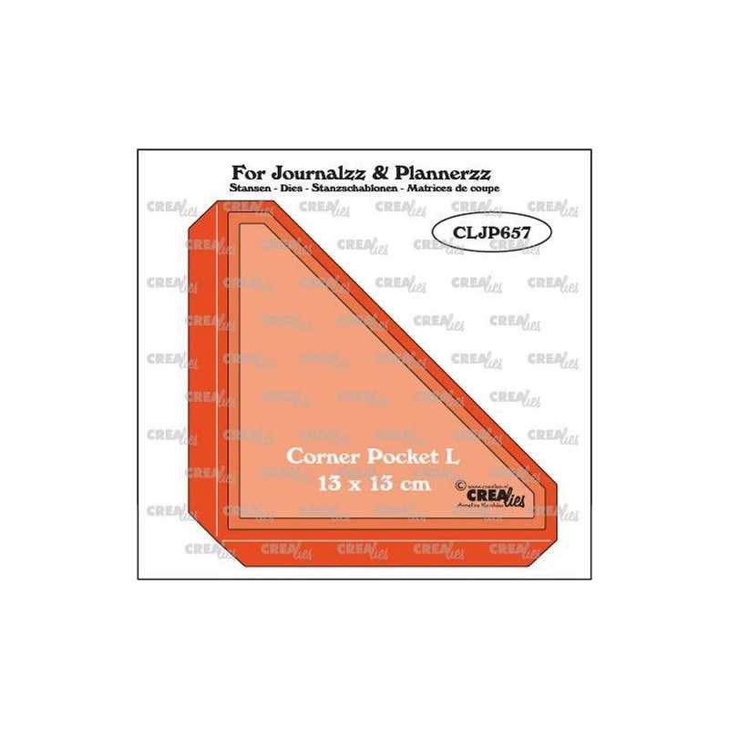 (CLJP657)Crealies Journalzz & Pl Pocket Corner L