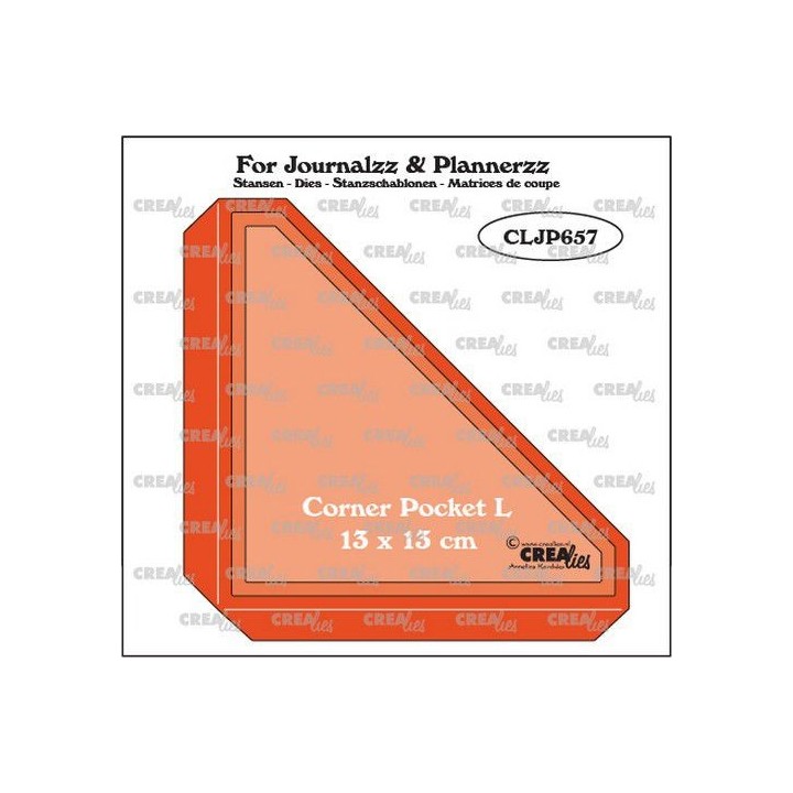 (CLJP657)Crealies Journalzz & Pl Pocket Corner L