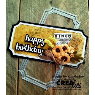 (CLWZEN01)Crealies Wordzz with Shadow Happy Birthday