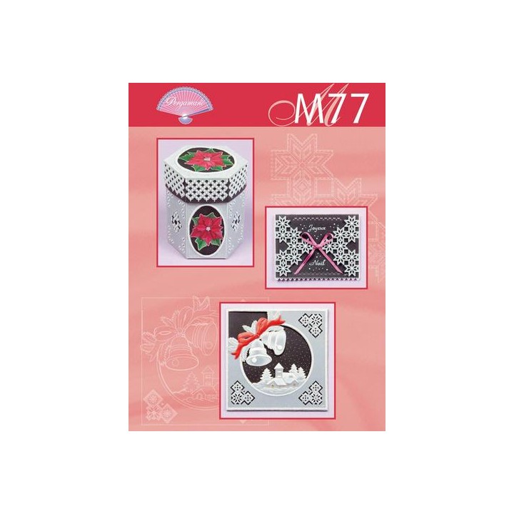 Pergamano M77 Traditionele kerst met vellum zwart