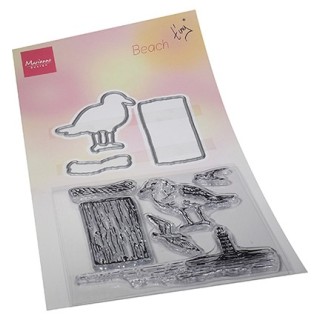(TC0883)Clear stamp Tiny's Beach stamp & die set