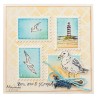 (TC0883)Clear stamp Tiny's Beach stamp & die set