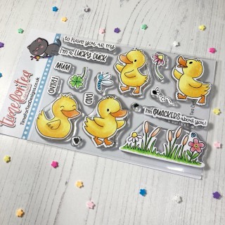 (T4T/661/Luc/Cle)Time For Tea Lucky Ducks Clear Stamps