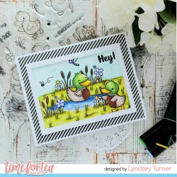 (T4T/661/Luc/Cle)Time For Tea Lucky Ducks Clear Stamps