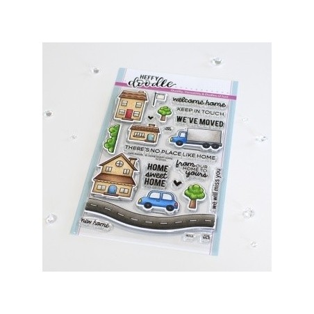 (HFD0359)Heffy Doodle Home Sweet Home Clear Stamps