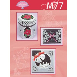 Pergamano M77 Traditionele kerst met vellum zwart