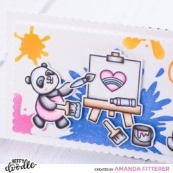 (HFD0333)Heffy Doodle Pandtastic Painters Clear Stamps