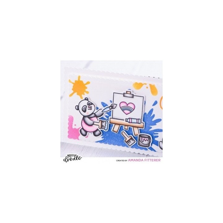 (HFD0333)Heffy Doodle Pandtastic Painters Clear Stamps