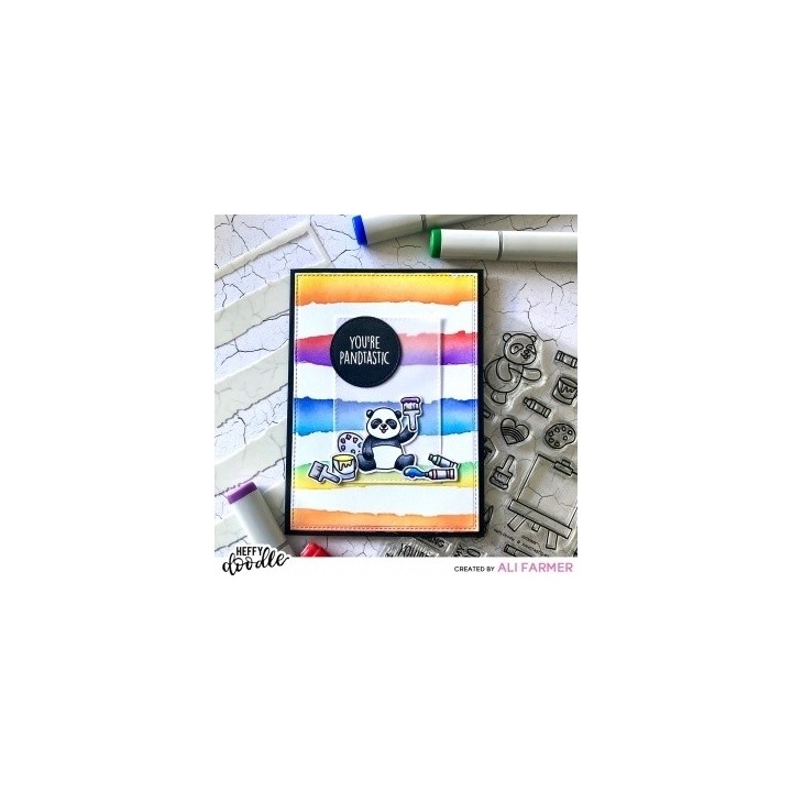 (HFD0333)Heffy Doodle Pandtastic Painters Clear Stamps
