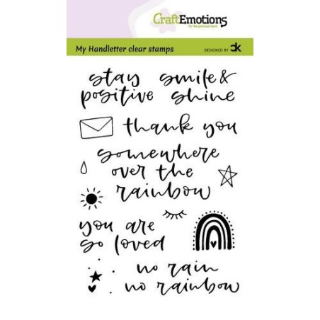(2209)CraftEmotions clearstamps A6 - handletter - Rainbow 1
