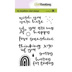 (2210)CraftEmotions clearstamps A6 - handletter - Rainbow 2