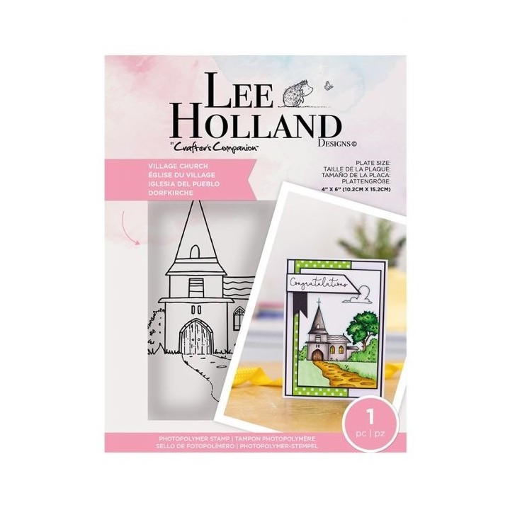 (LH-STP-VILCH)Crafter's Companion Lee Holland Clear Stamps Village Church