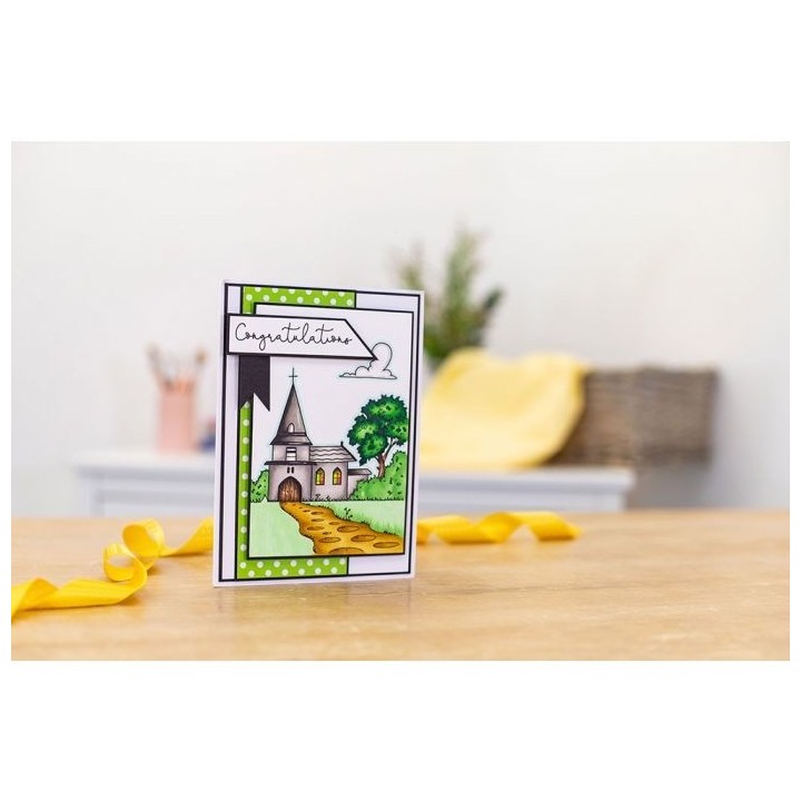 (LH-STP-VILCH)Crafter's Companion Lee Holland Clear Stamps Village Church