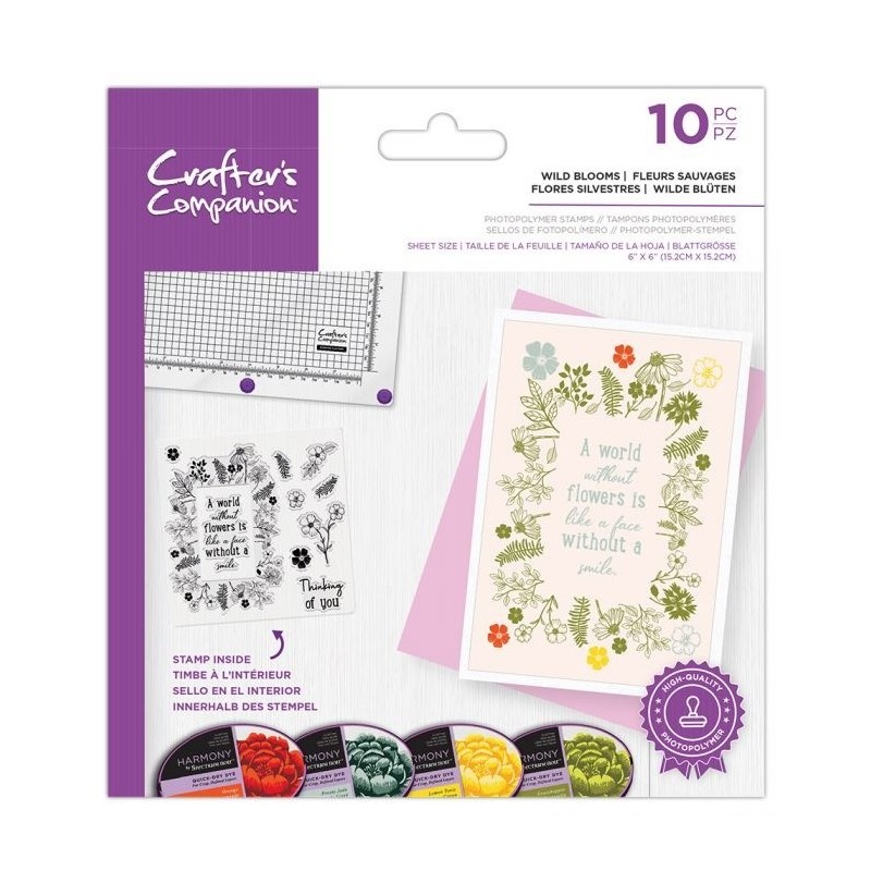 (CC-STP-WIBL)Crafter's Companion Wild Blooms Clear Stamps