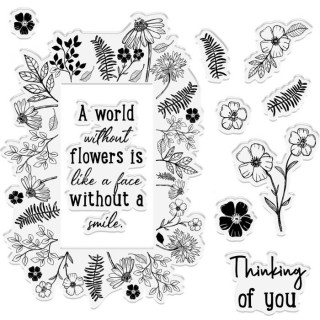 (CC-STP-WIBL)Crafter's Companion Wild Blooms Clear Stamps