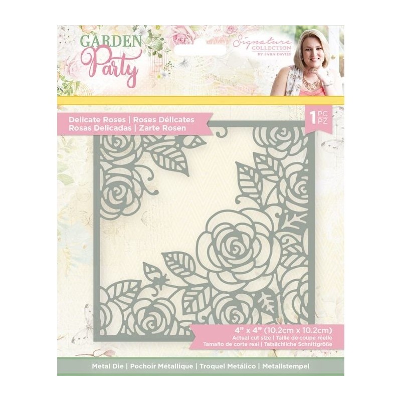 (S-GP-MD-DELR)Crafter's Companion Garden Party Metal Die Delicate Roses