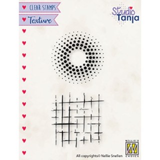 (TXCS024)Nellie's Choice Clear Stamp Dots & squares