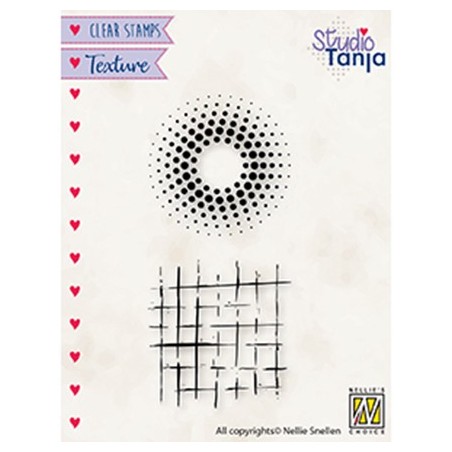 (TXCS024)Nellie's Choice Clear Stamp Dots & squares