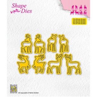 (SD209)Nellie's shape dies Set of mini dies Deer-2