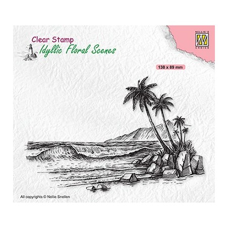 (IFS039)Nellie`s Choice Clearstamp - Idyllic Floral Summer Tropical coast
